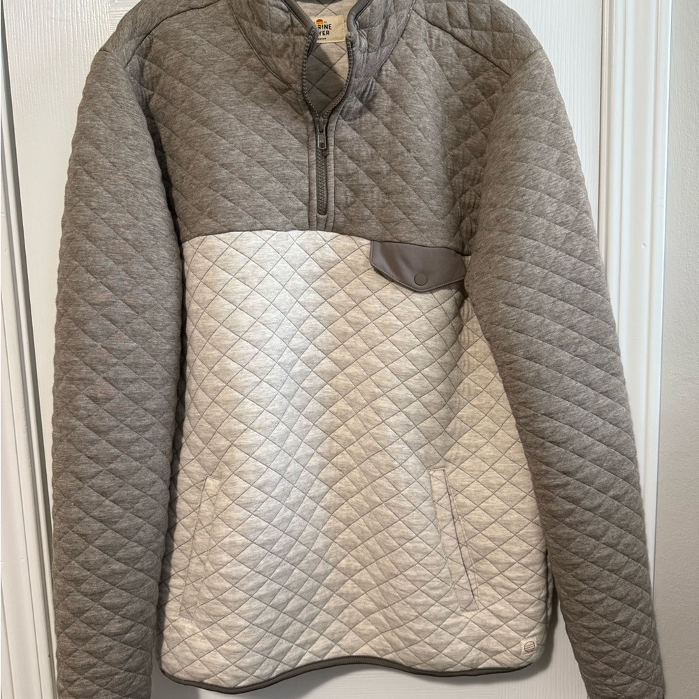 Marine Layer Quilted Quarter Zip Pullover